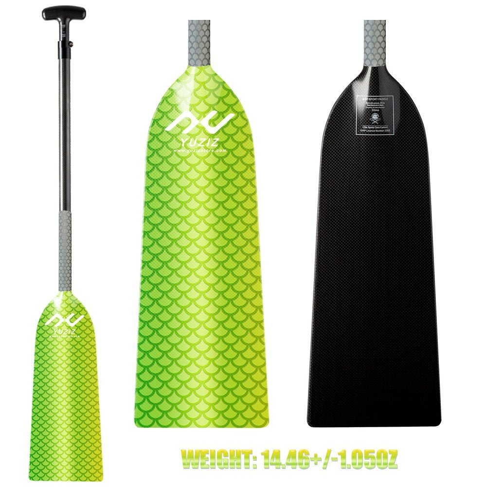 YUZIZ Adjustable Dragon Boat Paddle Full Carbon Dragon Scale Pattern IDBF Approved for Dragon Boat Race - YUZIZ