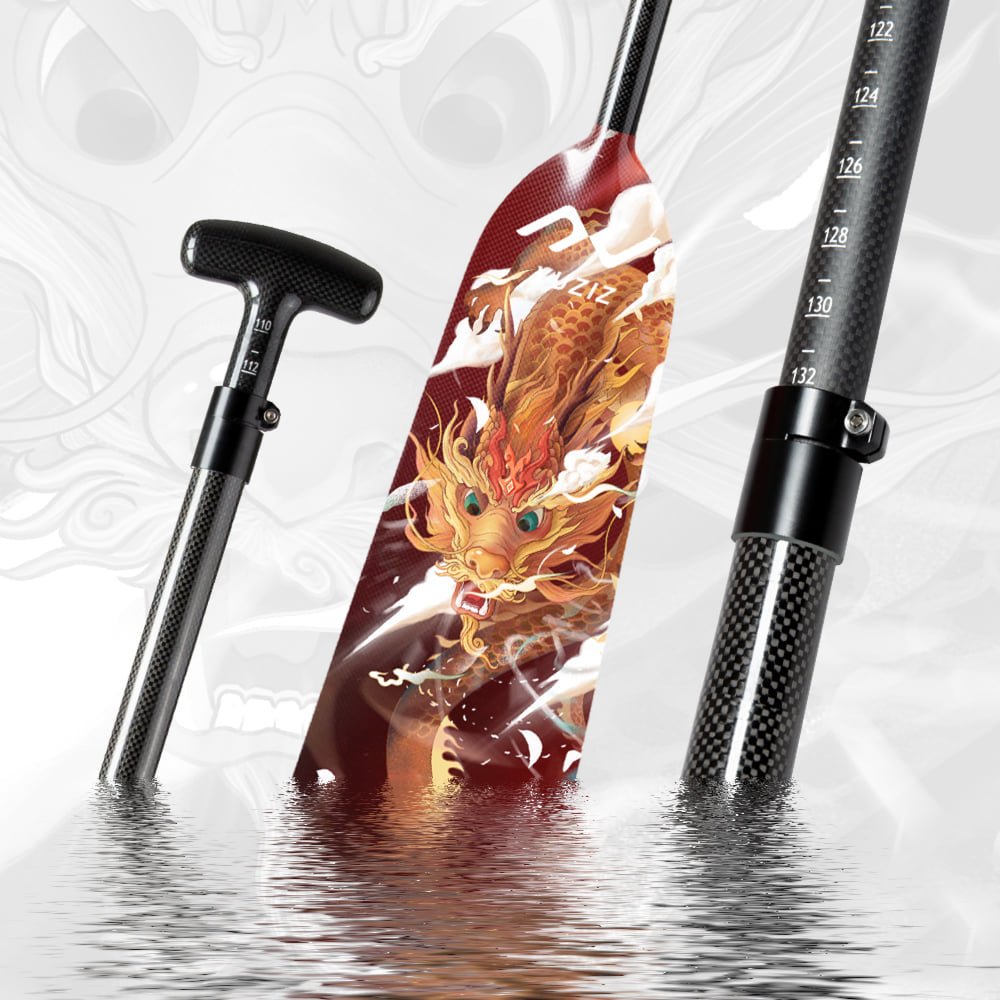 YUZIZ Adjustable Dragon Boat Paddle Full Carbon IDBF Approved for Dragon Boat Race - YUZIZ