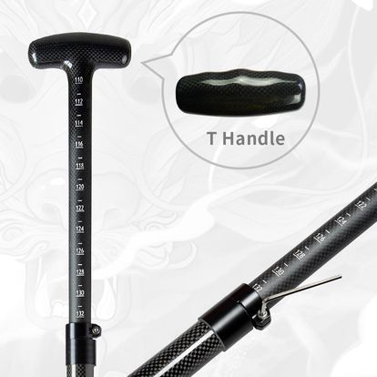 YUZIZ Adjustable Dragon Boat Paddle Full Carbon IDBF Approved for Dragon Boat Race - YUZIZ