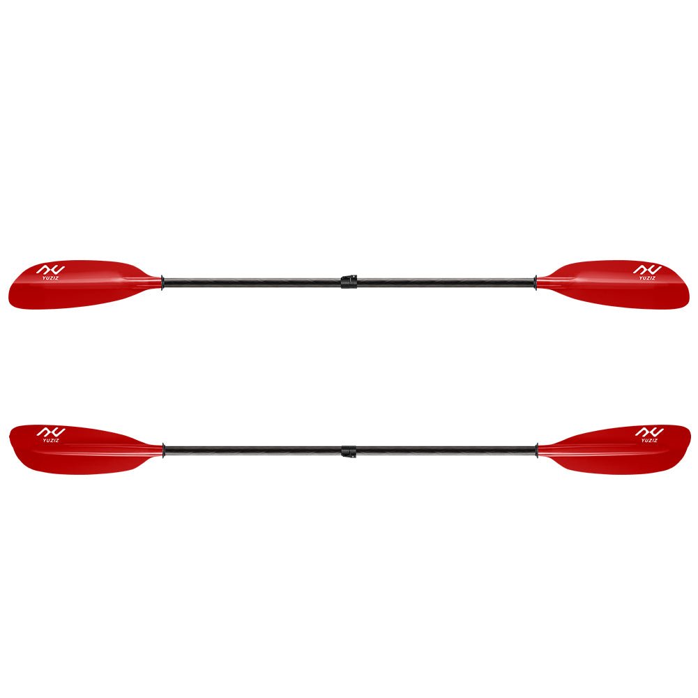 YUZIZ Recreational Touring Kayak Paddle, Fibreglass Blade with Oval Carbon Shaft. With free durable kayak bag. - YUZIZ