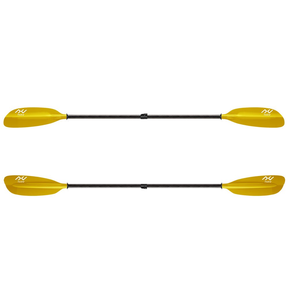 YUZIZ Recreational Touring Kayak Paddle, Fibreglass Blade with Oval Carbon Shaft. With free durable kayak bag. - YUZIZ
