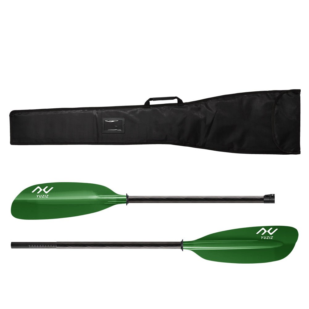 YUZIZ Recreational Touring Kayak Paddle, Fibreglass Blade with Oval Carbon Shaft. With free durable kayak bag. - YUZIZ