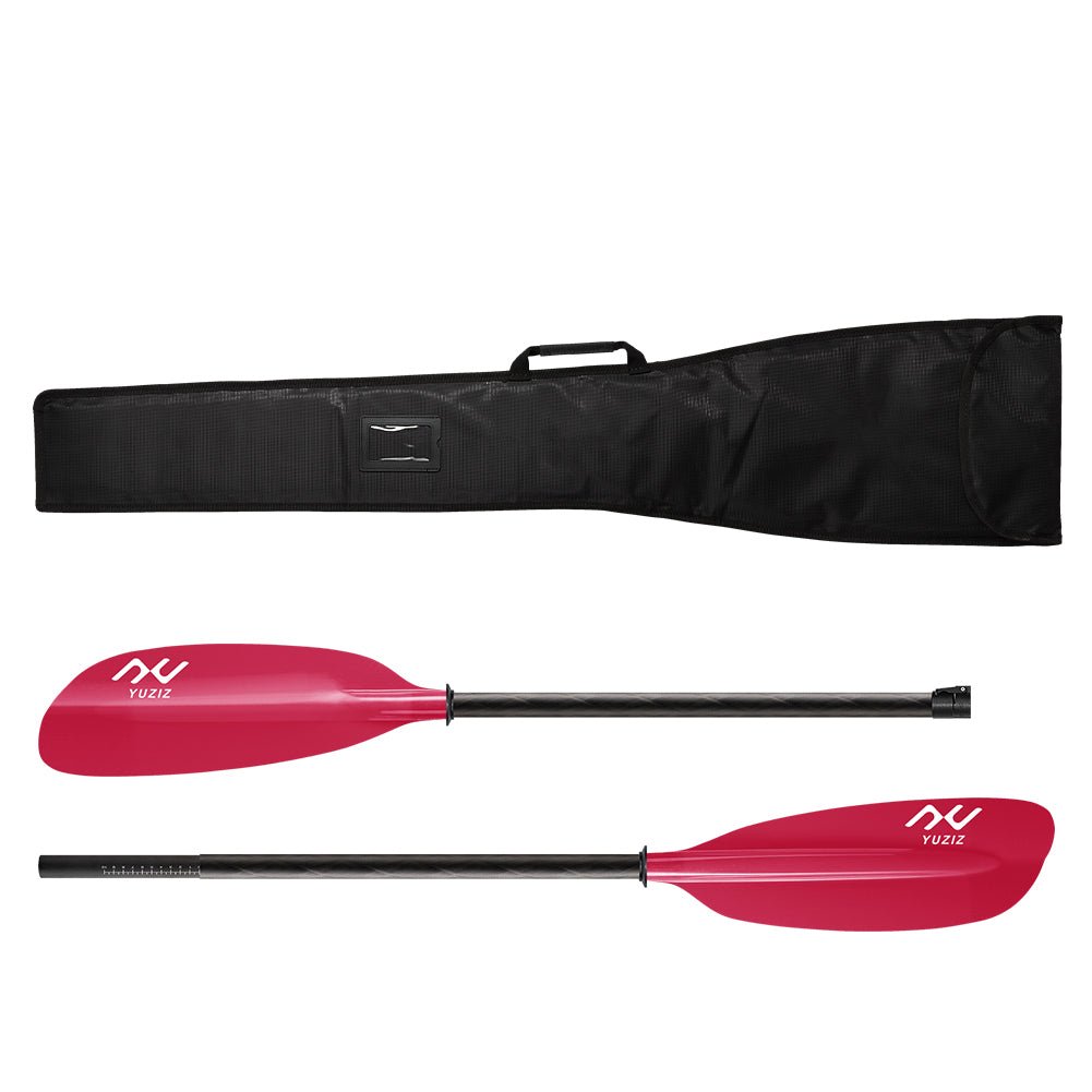 YUZIZ Recreational Touring Kayak Paddle, Fibreglass Blade with Oval Carbon Shaft. With free durable kayak bag. - YUZIZ