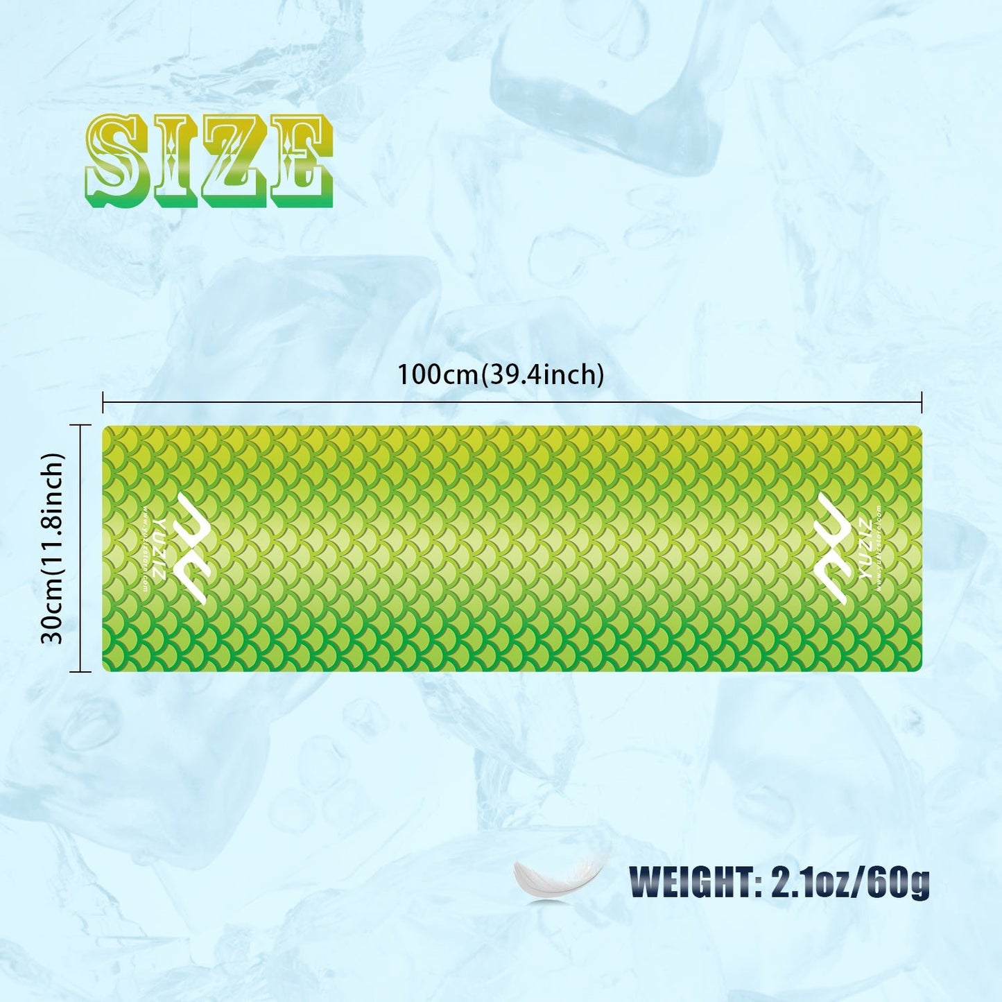 YUZIZ Soft Breathable Cooling Microfibre Ice Golf Towel for Outdoor Activities - YUZIZ