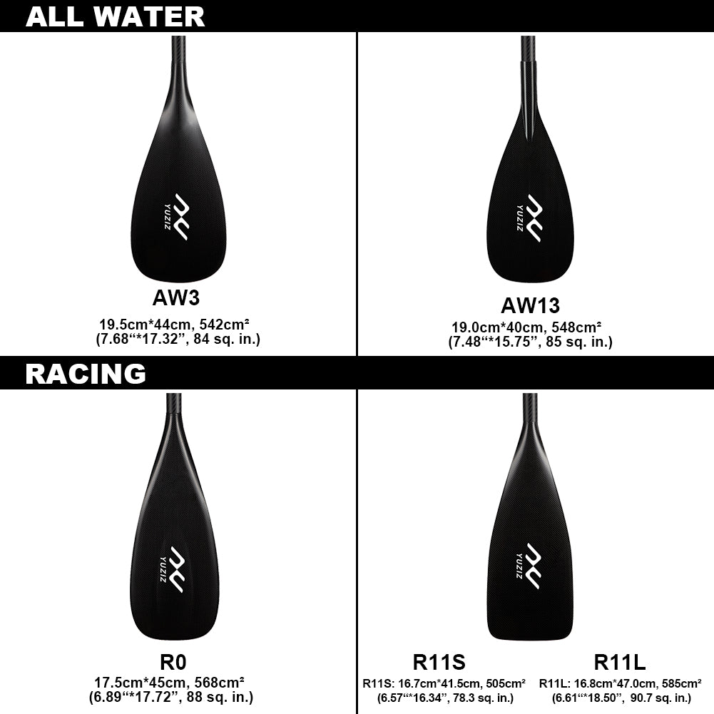 YUZIZ 3 - Pieces SUP Paddle Full Carbon for Race or All Water Stand Up Paddling - YUZIZ