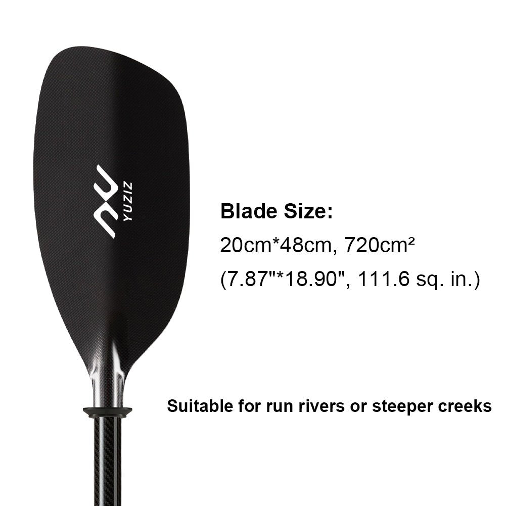 YUZIZ Full Carbon Fiber Whitewater Kayak Paddles – Straight or Bent Shaft, Engineered for Performance - YUZIZ