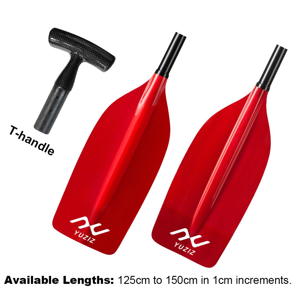 YUZIZ Whitewater Rafting Paddles Carbon T - Handle Shaft Glass Fibre Scooped Blade - YUZIZ
