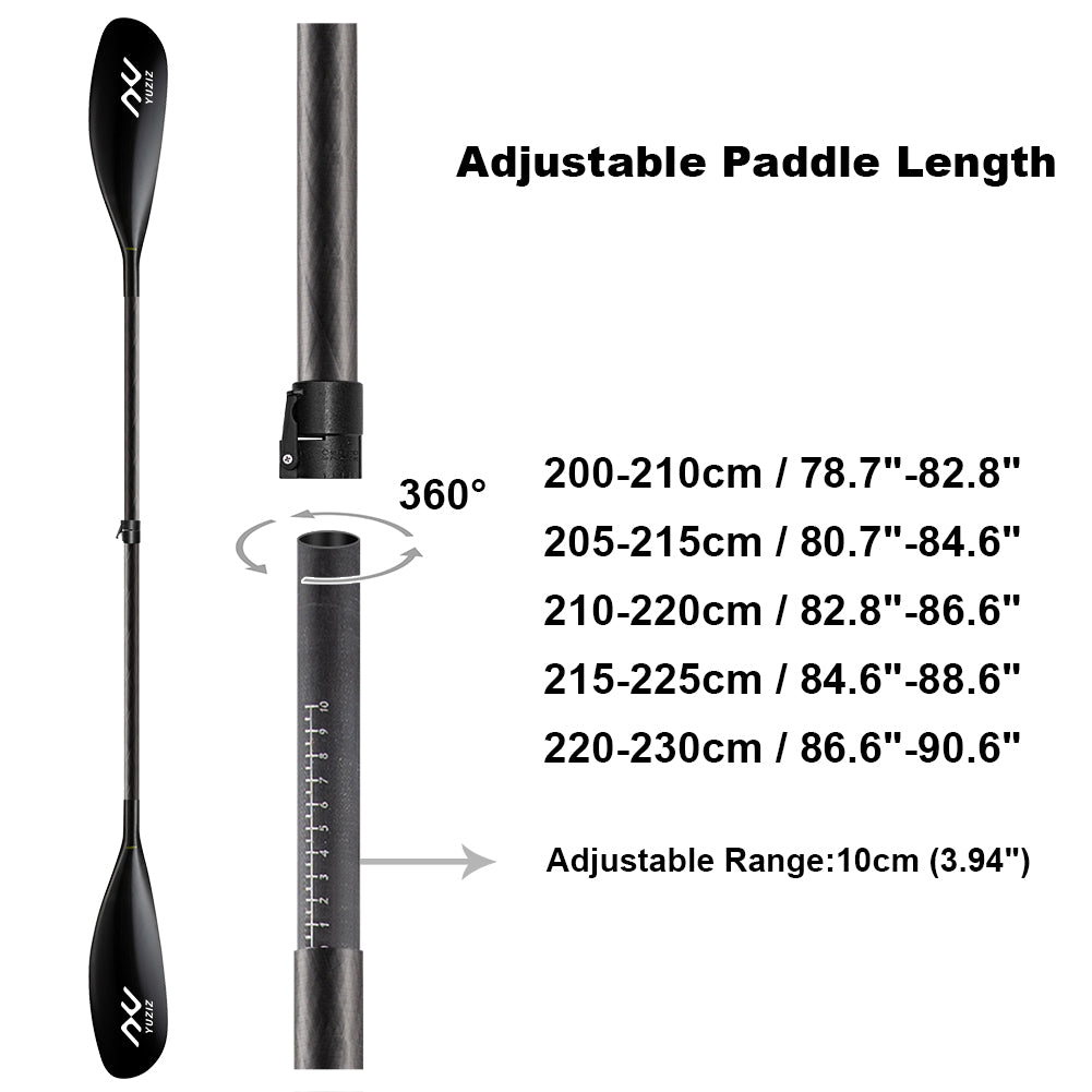 YUZIZ Kayak Paddle Full Carbon Fiber with Spooned Shape Blade (YZ - CJ) - YUZIZ