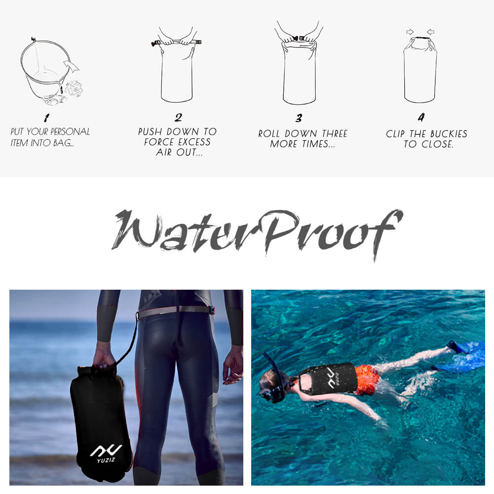 YUZIZ Surfboard Sock Surf Cover with Drawstring Bag and Free 3L Dry Bag for Surfing Board - YUZIZ