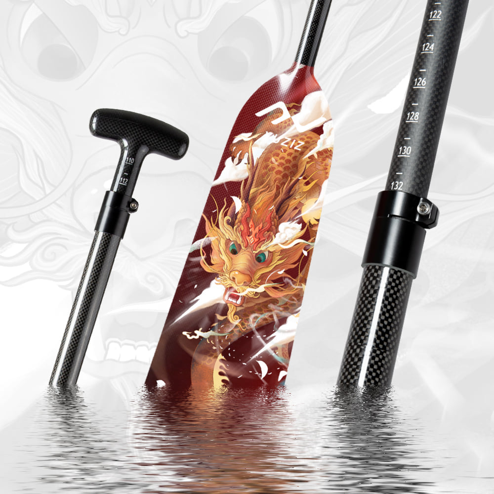 YUZIZ Adjustable Dragon Boat Paddle Full Carbon IDBF Approved for Dragon Boat Race