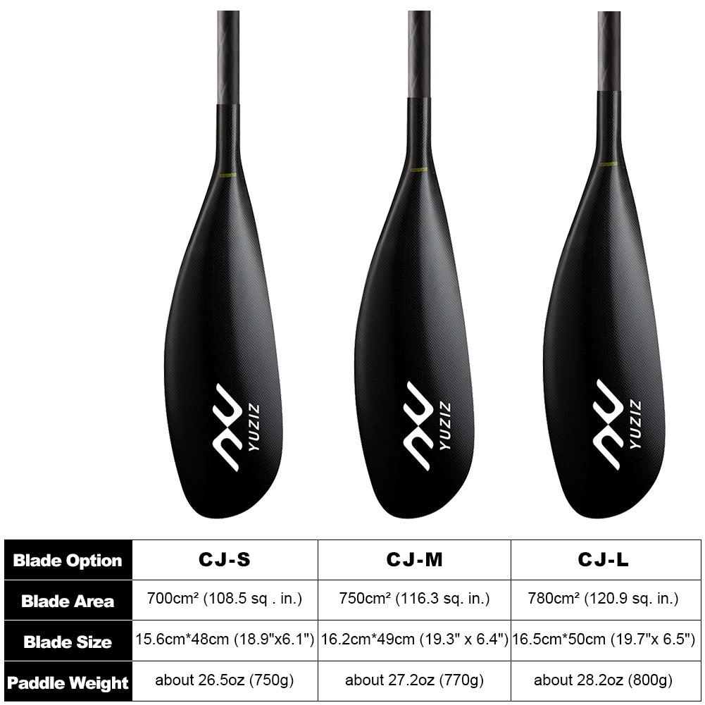 YUZIZ Kayak Paddle Full Carbon Fiber with Spooned Shape Blade (YZ-CJ)