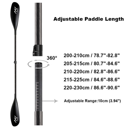 YUZIZ Kayak Paddle Full Carbon Fiber with Spooned Shape Blade (YZ-CJ)